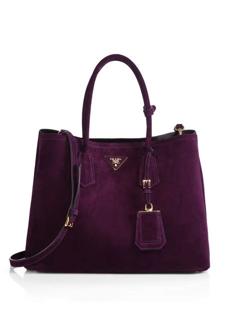 purple Prada handbag